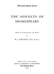 Cover of: The sonnets of Shakespeare by William Shakespeare