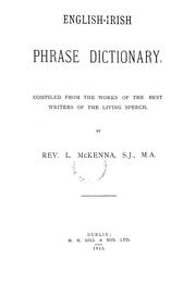 Cover of: English-Irish phrase dictionary by Lambert McKenna