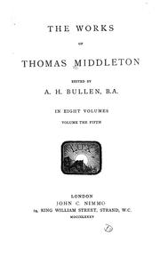 Cover of: Works by Thomas Middleton