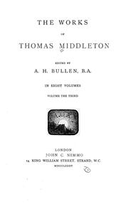 Cover of: Works by Thomas Middleton