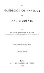 Cover of: A handbook of anatomy for art students
