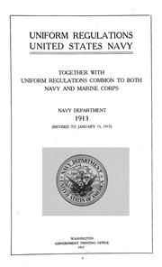 Cover of: Uniform regulations United States Navy by United States. Navy Dept.