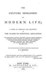Cover of: The culture demanded by modern life