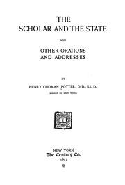 Cover of: The scholar and the state: and other orations and addresses