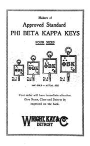 Cover of: A bibliography of Phi Beta Kappa