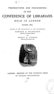 Transactions and proceedings... by Conference of Librarians (1877 London)