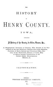 The history of Henry county, Iowa by Western Historical Co