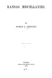 Kansas miscellanies by Prentis, Noble L.