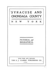 Cover of: Syracuse and Onondaga County, New York by 