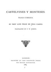Cover of: Castelvines y Monteses by Lope de Vega