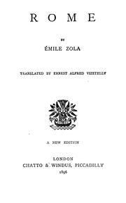 Cover of: Rome by Émile Zola, Émile Zola