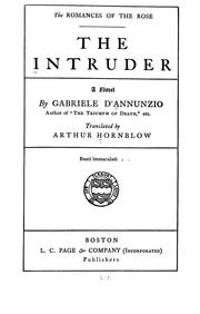 Cover of: The intruder by Gabriele D'Annunzio