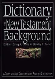 Cover of: Dictionary of New Testament Background by 