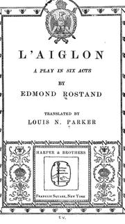 Cover of: L'Aiglon by Edmond Rostand
