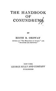 Cover of: The handbook of conundrums