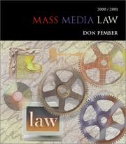 Cover of: Mass Media Law 2001-2002 by Don R. Pember