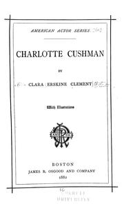 Cover of: Charlotte Cushman