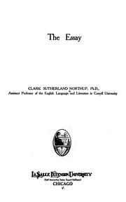 Cover of: The essay