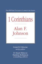 Cover of: 1 Corinthians (IVP New Testament Commentary Series) by Alan F. Johnson