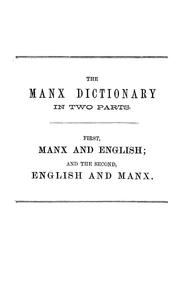 Cover of: The Manx dictionary