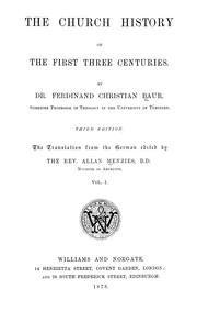 Cover of: The church history of the first three centuries.