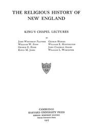 Cover of: The religious history of New England by John Winthrop Platner, William W. Fenn