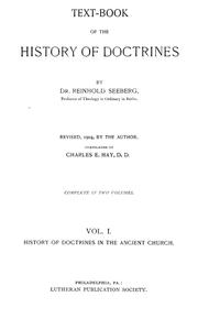 Cover of: Text-book of the history of doctrines