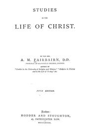 Cover of: Studies in the life of Christ ...