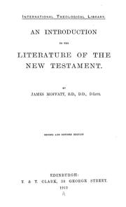 Cover of: An introduction to the literature of the New Testament