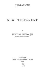 Cover of: Quotations in the New Testament