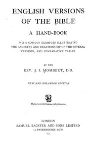 Cover of: English versions of the Bible: a hand-book with copious examples illustrating the ancestry and relationship of the several versions, and comparative tables