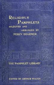 Cover of: Religious pamphlets by Percy Dearmer