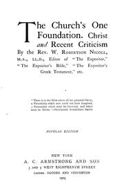 Cover of: The church's one foundation by Nicoll, W. Robertson Sir