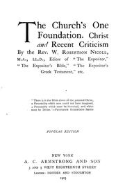 Cover of: The church's one foundation by Nicoll, W. Robertson Sir, Nicoll, W. Robertson Sir