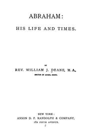 Cover of: Abraham: his life and times