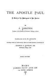 Cover of: The apostle Paul: a sketch of the development of his doctrine