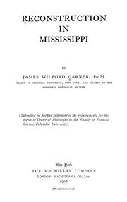 Cover of: Reconstruction in Mississippi
