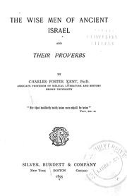 Cover of: The wise men of ancient Israel and their proverbs