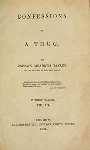 Cover of: Confessions of a thug by Meadows Taylor
