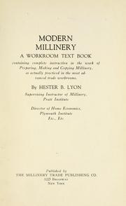 Cover of: Modern millinery