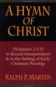 A hymn of Christ by Ralph P. Martin