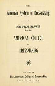 Cover of: The American system of dressmaking