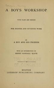 Cover of: A boy's workshop by Harry Craigin