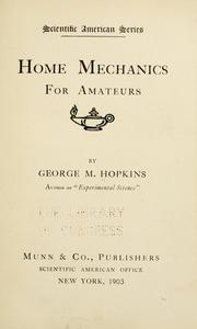 Cover of: Home mechanics for amateurs