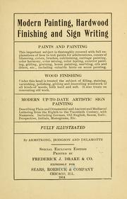 Cover of: Modern painting, hardwood finishing and sign writing ...