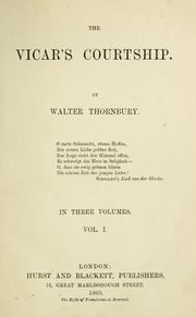 Cover of: vicar's courtship.