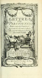 Cover of: Lettres d'une Péruvienne. by Françoise de Grafigny