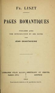 Cover of: Pages romantiques