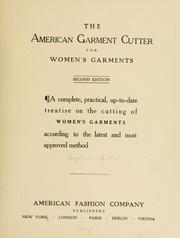 Cover of: The American garment cutter for women's garments by Gustav Engelmann