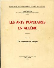 Cover of: Les arts populaires en Algérie.